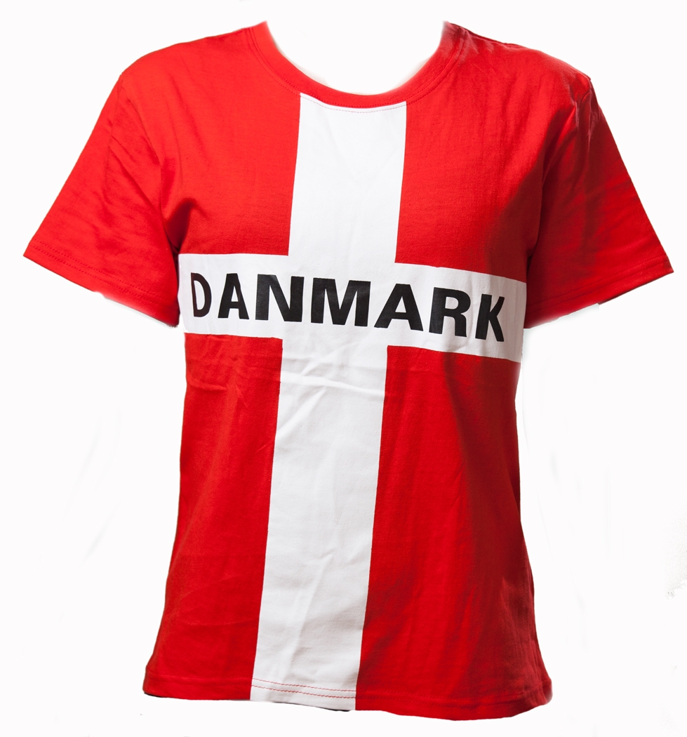 tack nationalisme pilfer Danmark T-shirt rød med kors