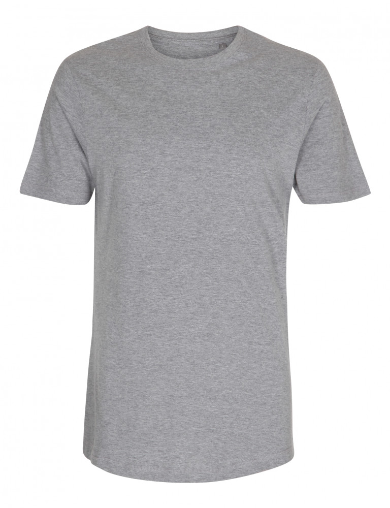 Lang t-shirt til mænd i oxford grå Lang t-shirt til mænd i oxford grå
