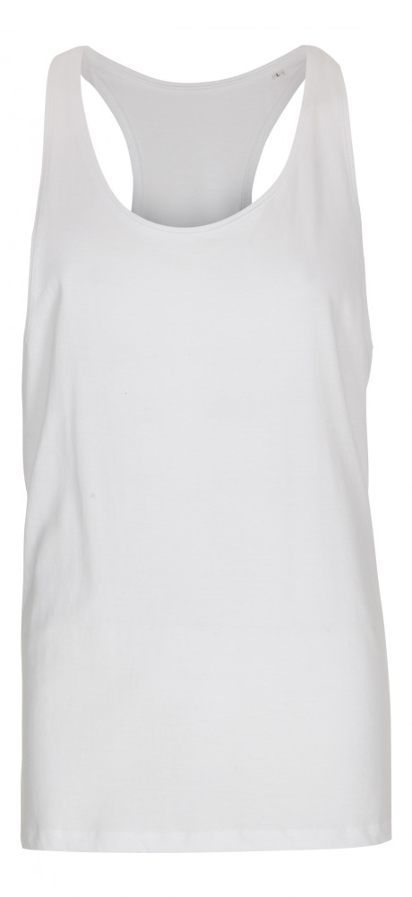Mens racerback soltop i hvid Mens racerback soltop i hvid