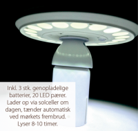 Flagknop med LED lys