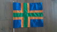 Vendelbrog flag på 60 cm træpind med knop
