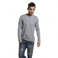 Mens Stretch LS T-shirt Oxford grå ( Oxford grey)