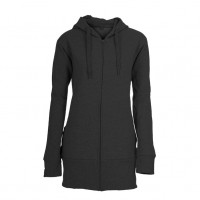 Hooded Zip Lady Hættetrøje sort (black)