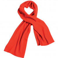Rødt fleece halstørklæde