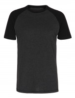 Mens raglan tee i antracit