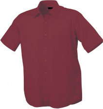 Kortærmet skjorte Mørk Rød