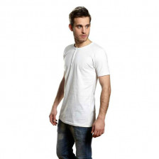 Mens Tee W/Placket T-shirt med knapper hvid (white) Mens Tee W/Placket T-shirt med knapper hvid (white)