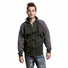 College Zip sweatshirt med lynlås Flaskegrøn/Mørk grå College Zip sweatshirt med lynlås Flaskegrøn/Mørk grå