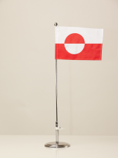 Grønlandsk flag på bordflagstang Bordflagstang med split flag