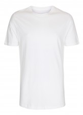 Lang t-shirt til m&aelig;nd i hvid