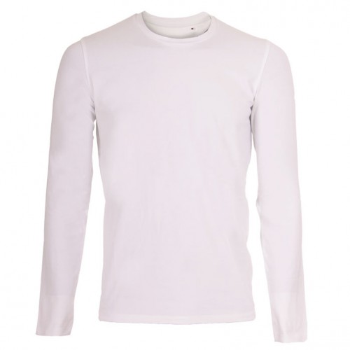 Mens Stretch LS T-shirt hvid (white) Mens Stretch LS T-shirt hvid (white)