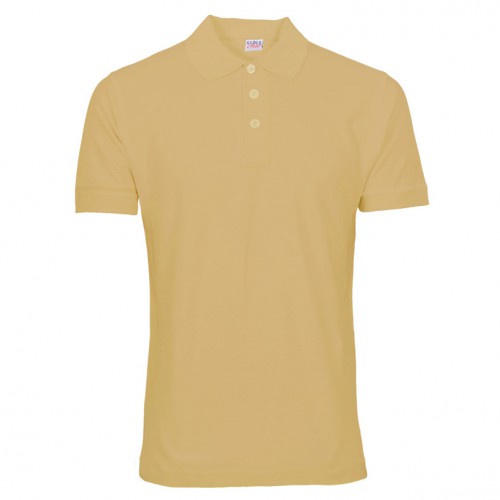 Uni Polo T-shirt sandfarvet (sand) Uni Polo T-shirt sandfarvet (sand)