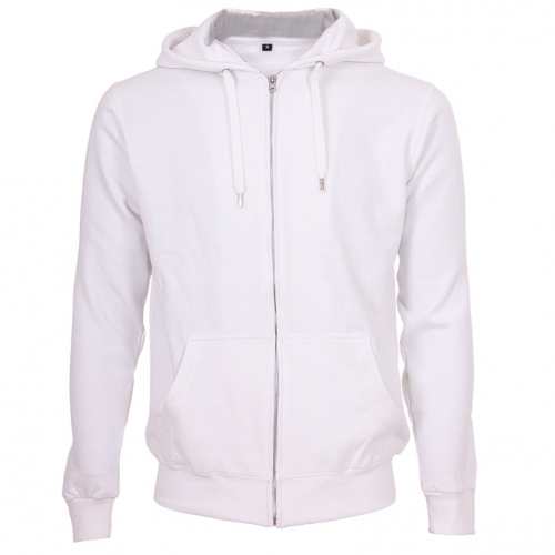 Hooded Zip Sweat Hættetrøje hvid (white) Hooded Zip Sweat Hættetrøje hvid (white)