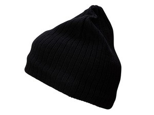Ribstrikket hat i lækker kvalitet i sort Ribstrikket hat i lækker kvalitet i sort